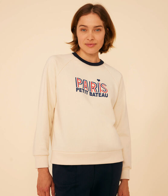 Maglia in tessuto felpato donna ecru AVALANCHE