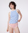Canotta L'Iconique in cotone a righe donna bianco MARSHMALLOW/blu PERSE