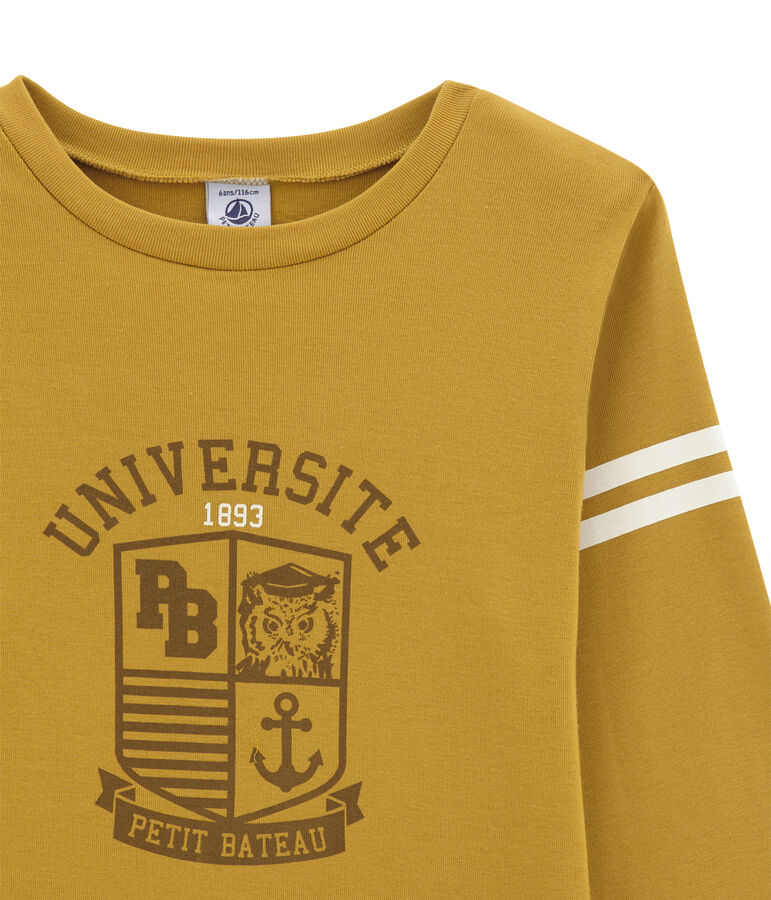 tee-shirtmaniche lunghe per bambino giallo