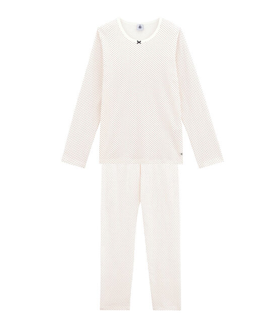 Pigiama per bambina bianco MARSHMALLOW/rosso TERKUIT