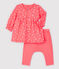 Body leggings ciliegie bebè in tubique in cotone biologico rosa PEACHY/rosa FLEUR