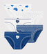 Confezione da 5 slip cuori bambina