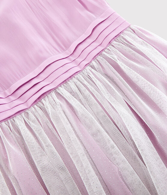 Abito da cerimonia in crêpe e tulle bambina rosa BOHEME