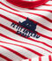 T-shirt a righe in cotone bébé bianco MARSHMALLOW/rosso TERKUIT