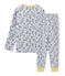Pigiama bambino a costine grigio BELUGA/bianco MULTICO