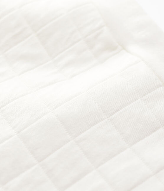Pantaloni bianchi bebè trapuntati in cotone biologico bianco MARSHMALLOW