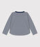 T-shirt bambino a maniche lunghe in tubique blu MEDIEVAL/ MONTELIMAR