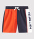 Shorts mare effetto color block bambino