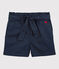 Short annodato in serge di cotone bambina blu SMOKING