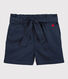 Short annodato in serge di cotone bambina