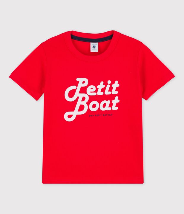 T-shirt  maniche corte in cotone bambino rosso