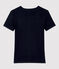 T-shirt L'ICONIQUE scollo a V in cotone donna blu SMOKING