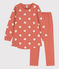 Camicia da notte e legging cuore bambina in molleton e in cotone BRANDY/ AVALANCHE