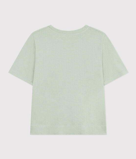 T-shirt LE BOXY in cotone donna verde HERBIER