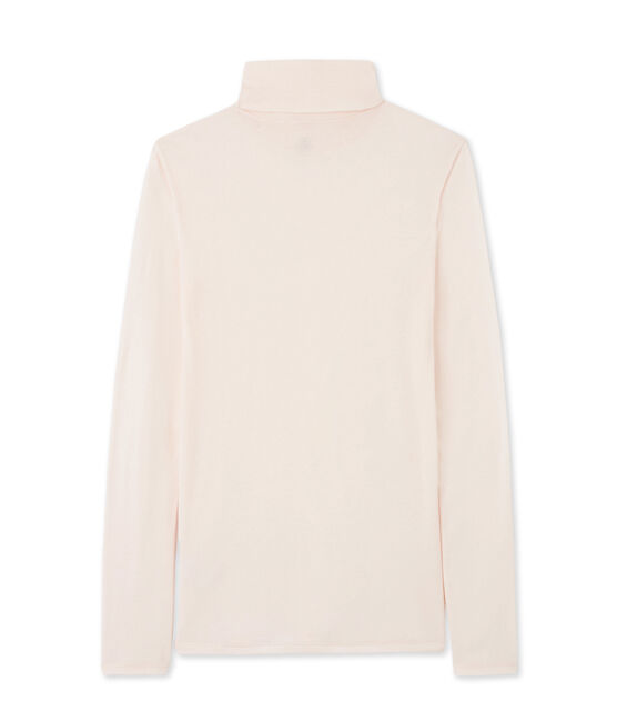 dolcevita donna in cotone leggero rosa FLEUR