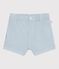 Shorts in cotone a righe neonato. bianco/blu