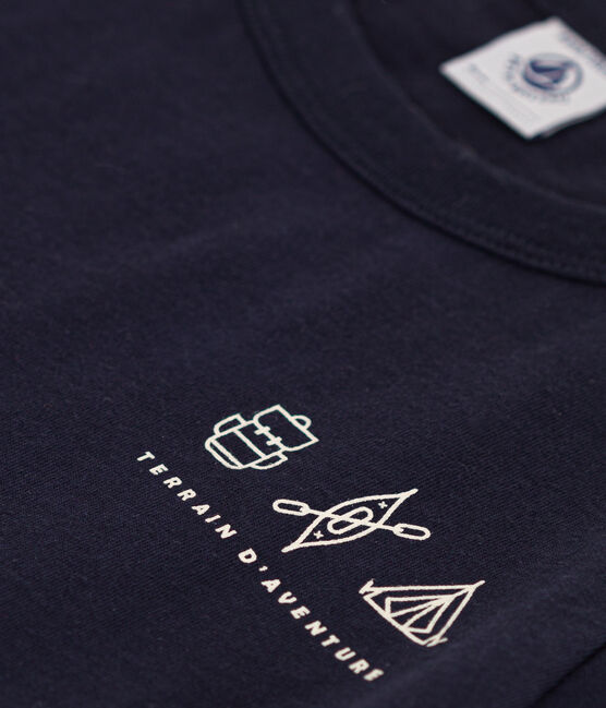 T-shirt in jersey leggero bambino blu SMOKING