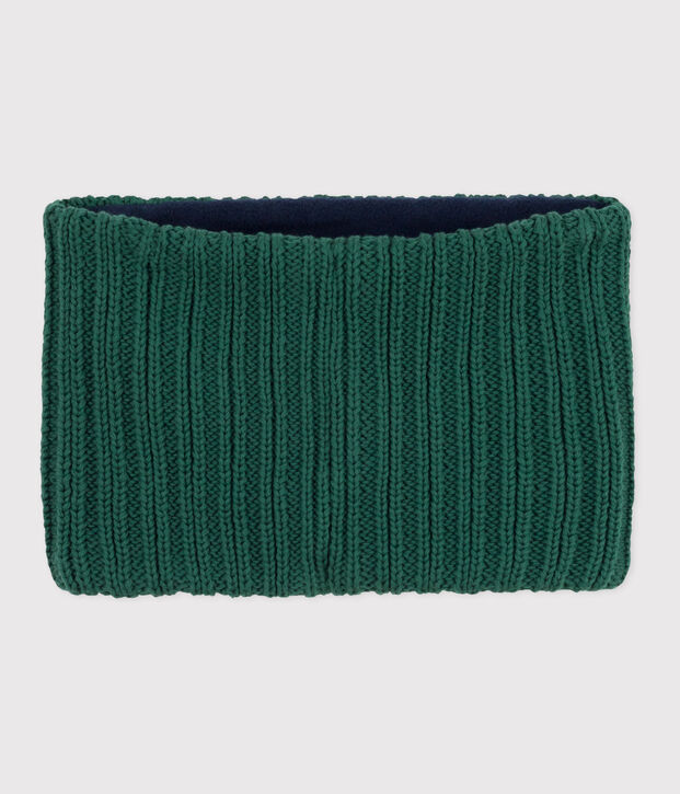 Snood in maglia foderata in pile bambino verde