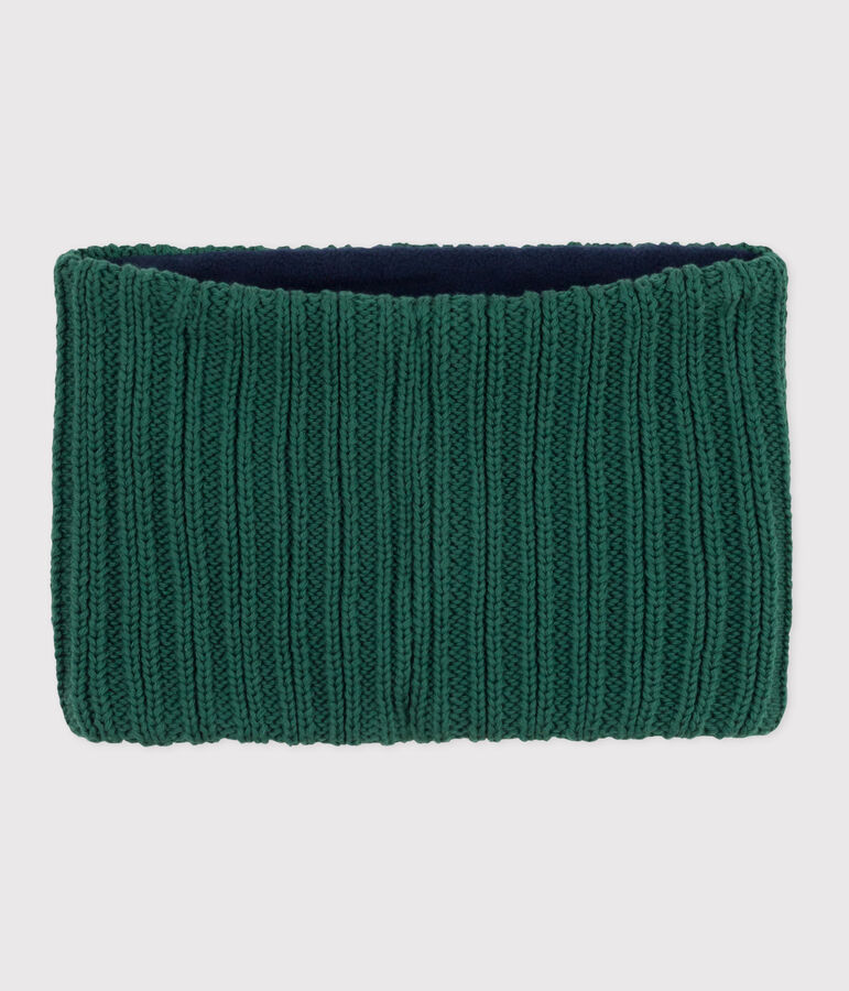Snood in maglia foderata in pile bambino verde