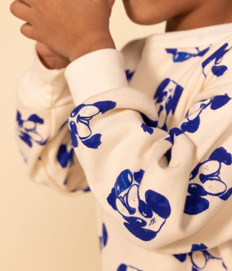 Felpa in molleton stampato bambino unisex bianco AVALANCHE/ NEWBLEU