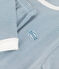 Pigiama millerighe unisex in cotone blu ROVER/bianco MARSHMALLOW