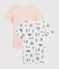 Confezione da 2 t-shirt manica corta fantasia Parigi da bambina variante 1
