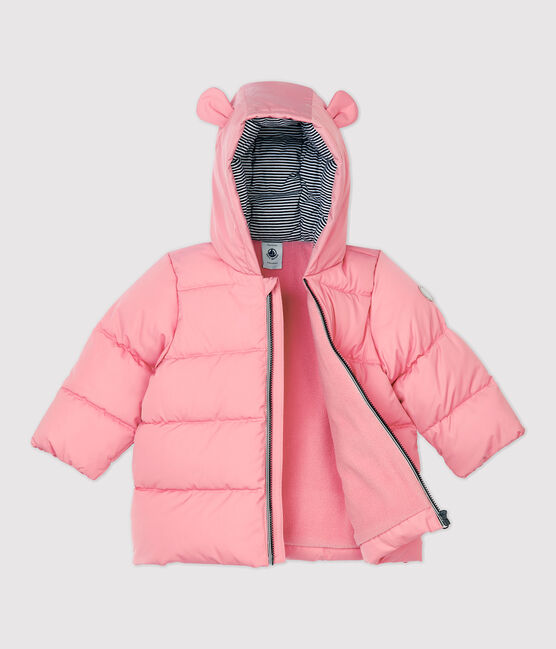 Piumino in poliestere bebè. rosa CHARME