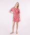 Camicia da notte a maniche corte con stampa a cuori donna rosa ROSEWOOD/ MARSHMALLOW