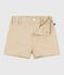 Shorts in cotone tinta unita neonato beige SANDER