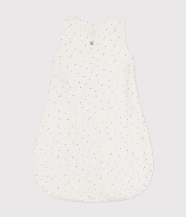 Sacco nanna neonato in cotone con stampa TOG 1 bianco/grigio