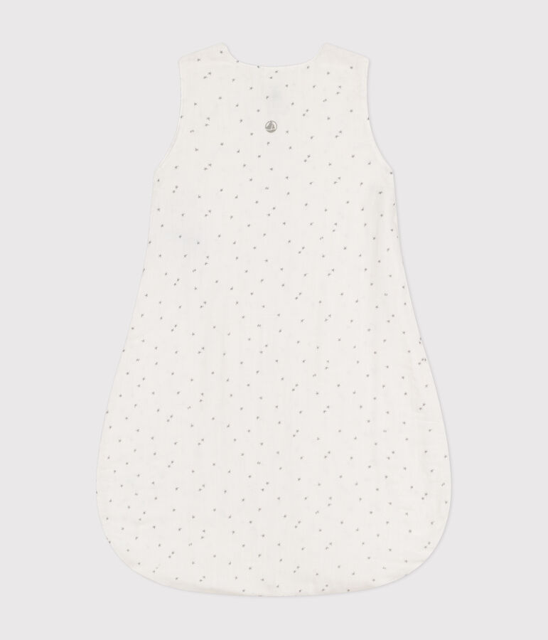 Sacco nanna neonato in cotone con stampa TOG 1 bianco/grigio