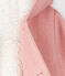 Cappotto bebè femmina in panno di lana rosa CHEEK/bianco MARSHMALLOW