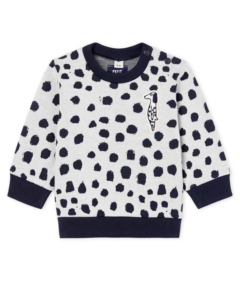 Felpa beb&egrave; unisex Jean Jullien bianco MARSHMALLOW/ DOTTIES