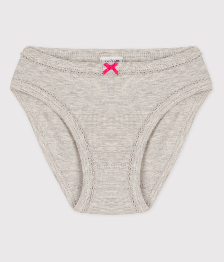 La mutandina in cotone per bambina grigio