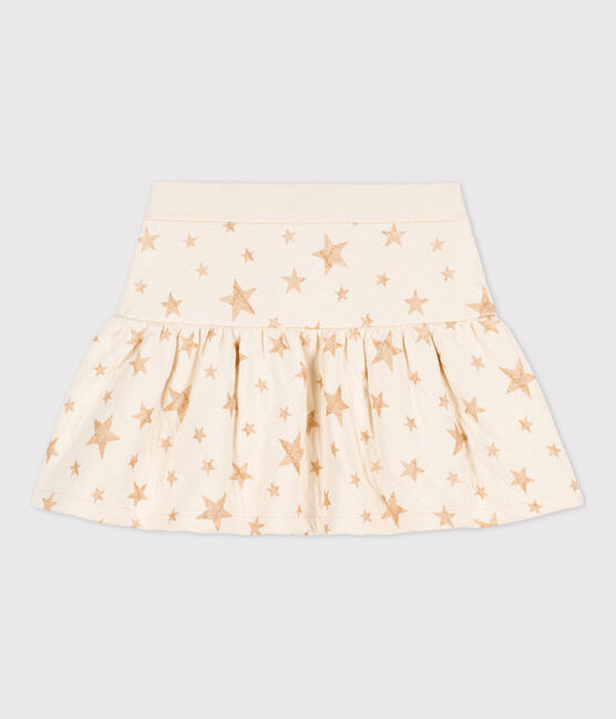 Gonna in tubique stampato bambina ecru AVALANCHE
