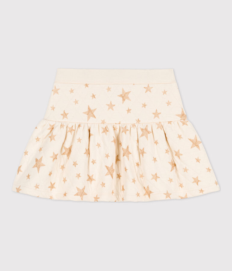 Gonna in tubique stampato bambina ecru AVALANCHE