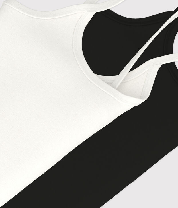 Canottiera con spalline L'ICONIQUE in cotone fine donna multicolore