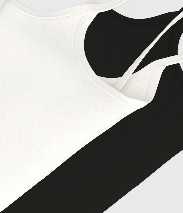 Canottiera con spalline L'ICONIQUE in cotone fine donna multicolore