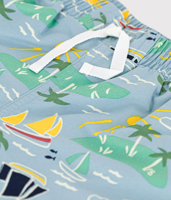 Shorts da mare riciclati con stampa bambino ENNEIGE/ MULTICO