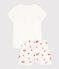 Pigiama corto in cotone con stampa di frutti bambino bianco MARSHMALLOW/bianco MULTICO