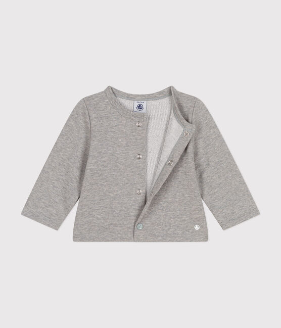 Cardigan in tessuto felpato per bebè grigio CHATON CHINE