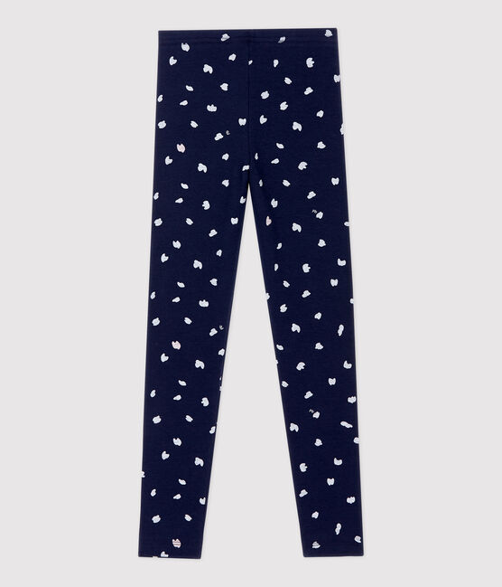 Jeggings bambina in jersey elasticizzato blu SMOKING/bianco MULTICO