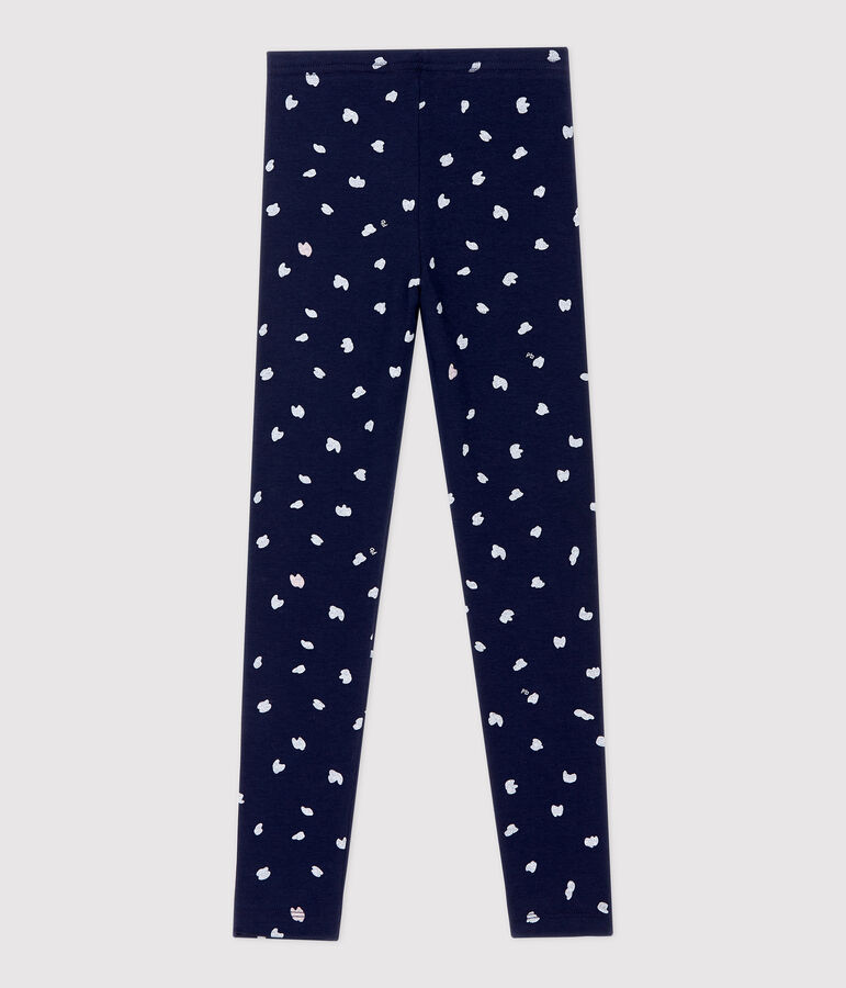 Jeggings bambina in jersey elasticizzato blu/multicolore