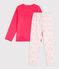 Pyjama  en velours rosa/multicolore
