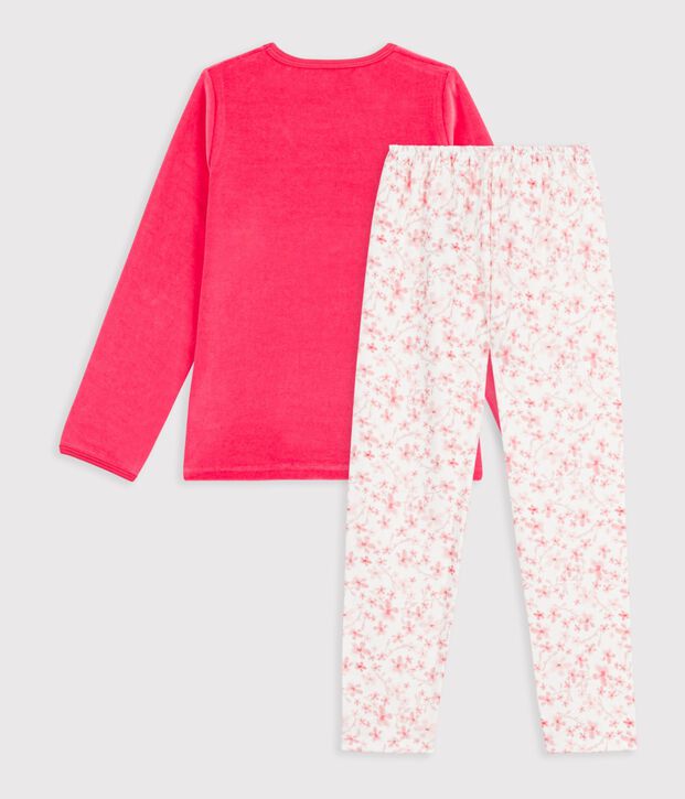 Pyjama  en velours rosa/multicolore