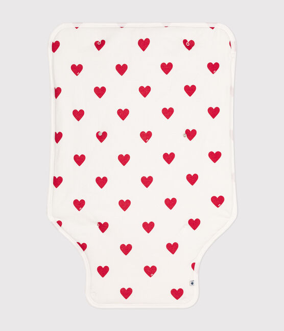 Materassino fasciatoio in cotone neonato bianco MARSHMALLOW/rosso TERKUIT