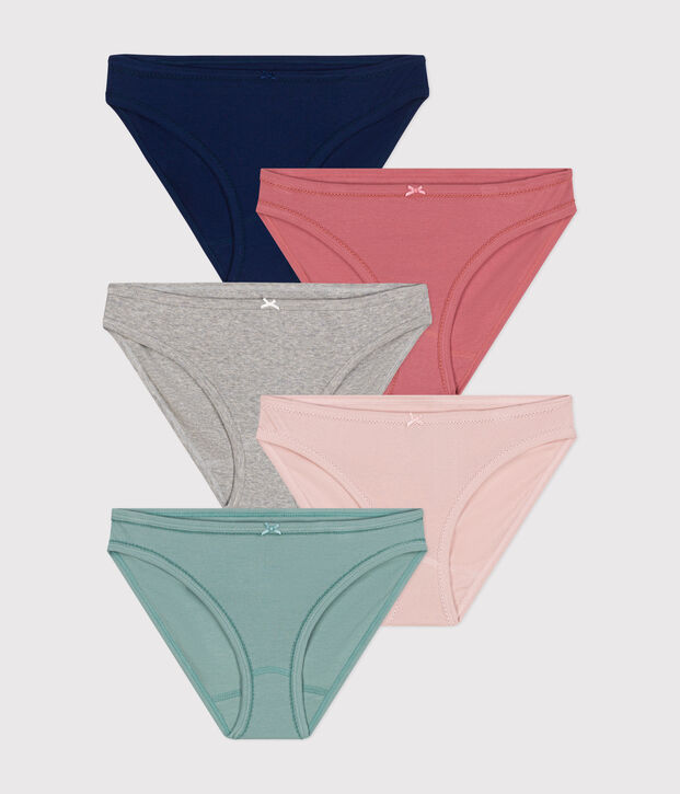 Set di 5 slip in cotone donna multicolore