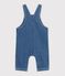 Salopette lunga in denim neonato blu