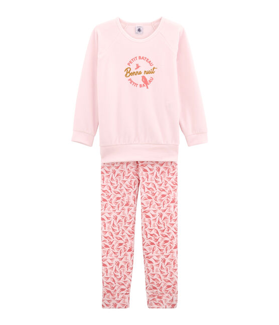 Pigiama per bambina rosa VIENNE/bianco MULTICO