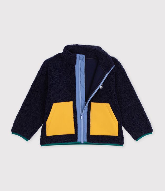 Giacca in sherpa tinta unita color block bambino SMOKING